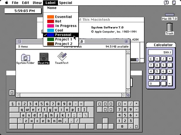 Apple Mac OS System 7.0